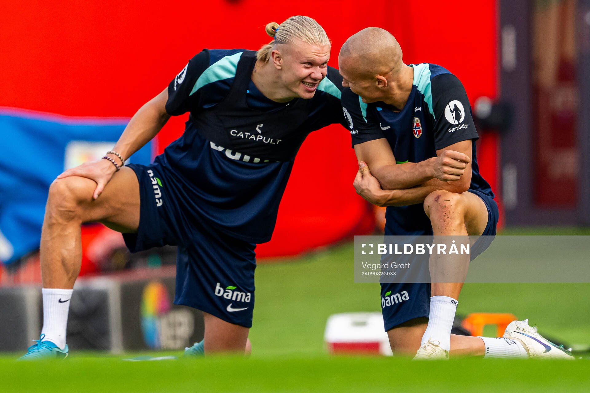 Erling Braut Haaland and Leo Skiri Østigård of the