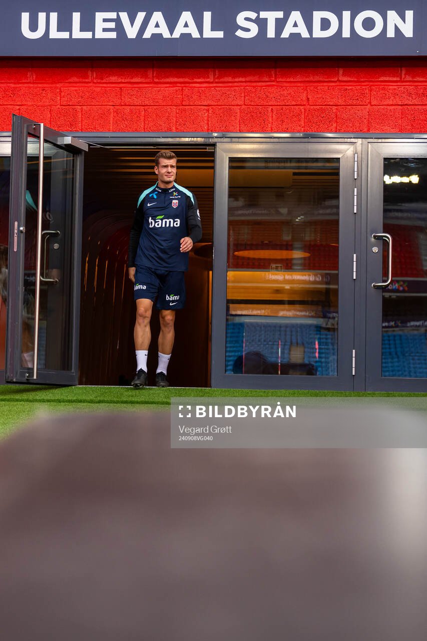 Alexander Sørloth of the Norwegian national football team