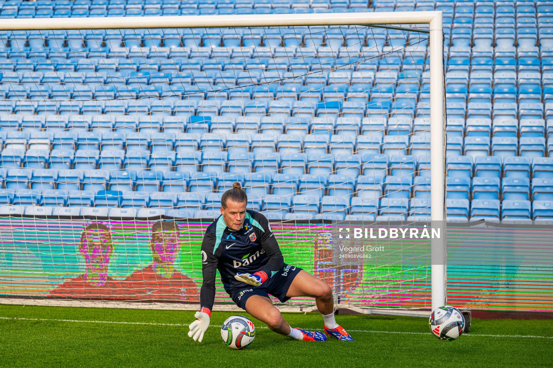 Goalkeeper Ørjan Håskjold Nyland of the Norwegian