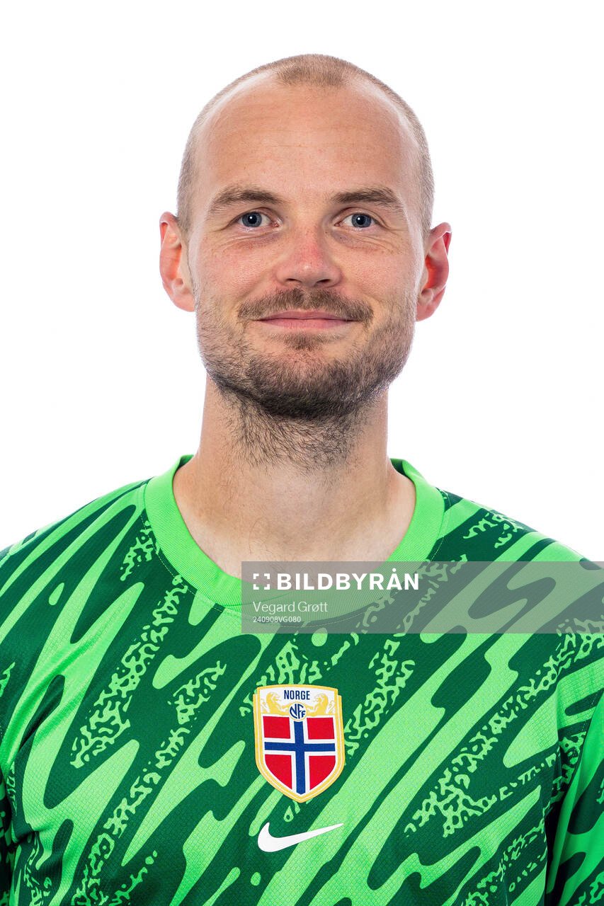 Goalkeeper Viljar Myhra of the Norwegian national football