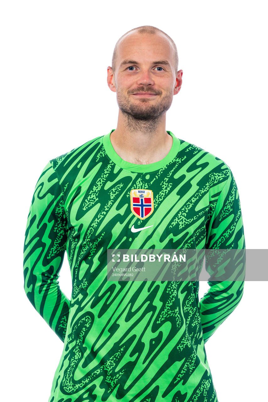 Goalkeeper Viljar Myhra of the Norwegian national football