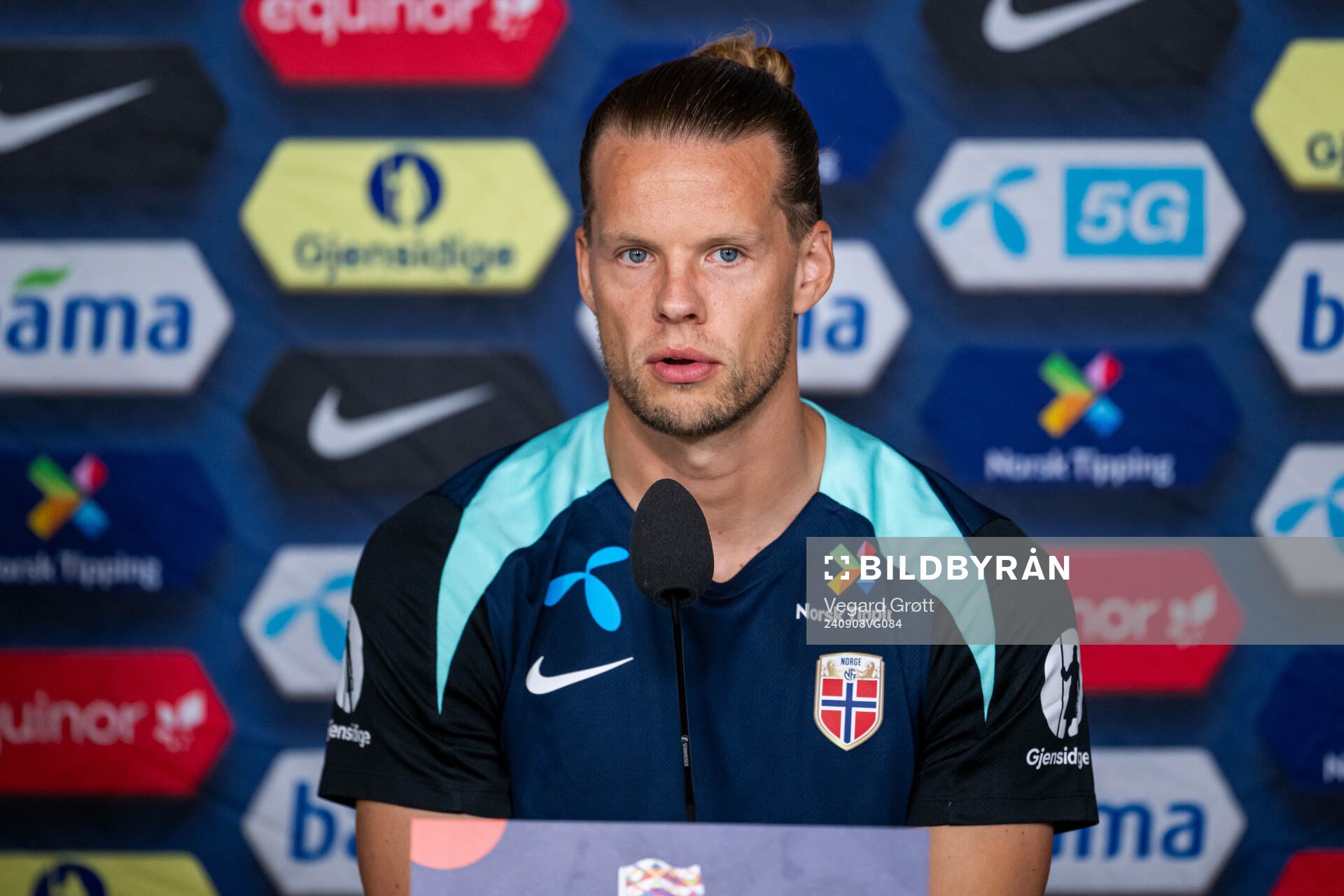 Goalkeeper Ørjan Håskjold Nyland of the Norwegian