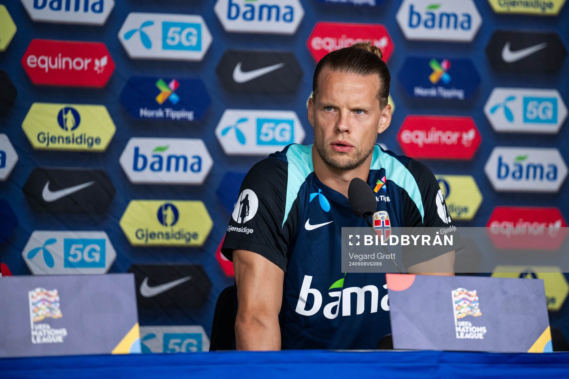 Goalkeeper Ørjan Håskjold Nyland of the Norwegian