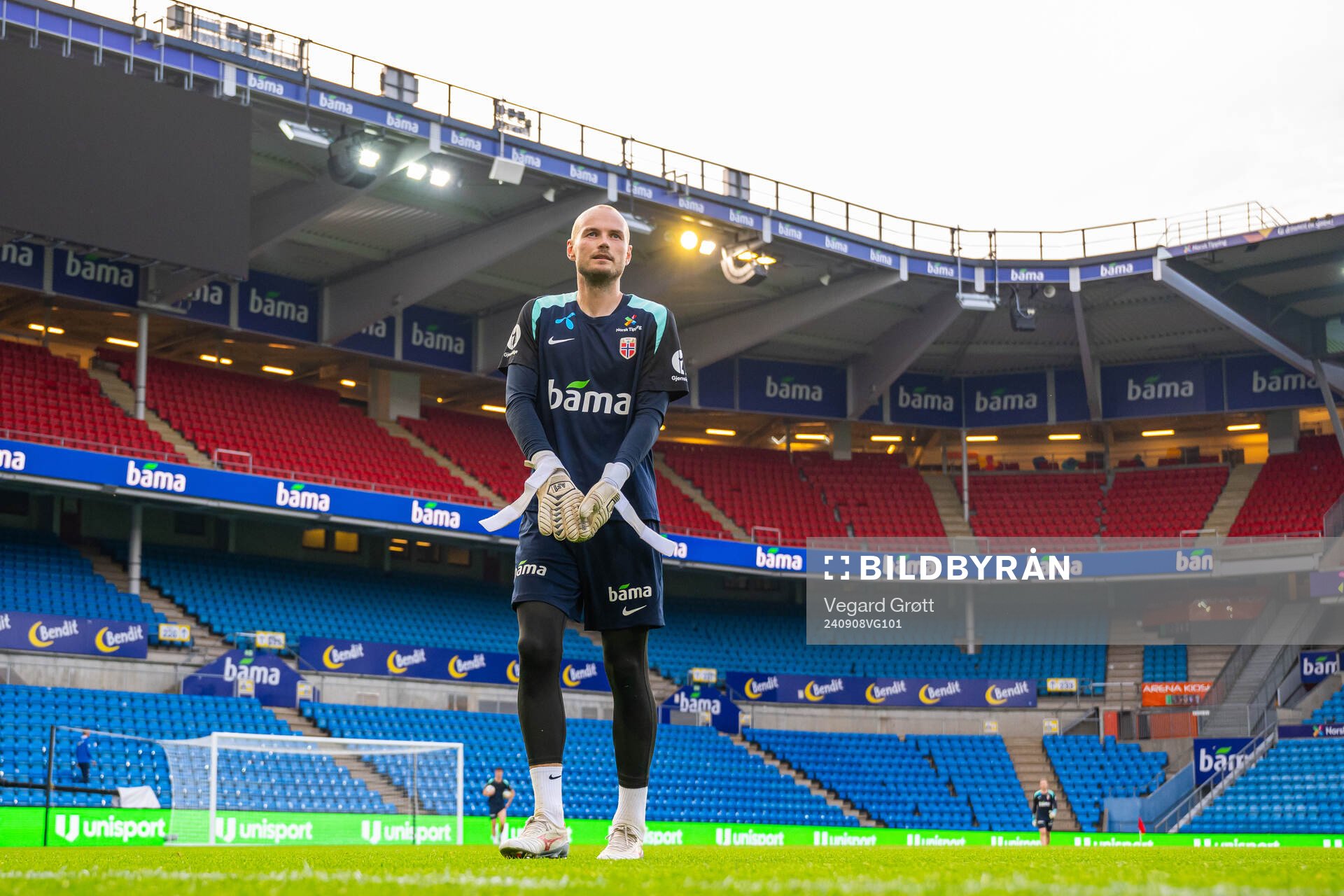 Goalkeeper Viljar Myhra of the Norwegian national football