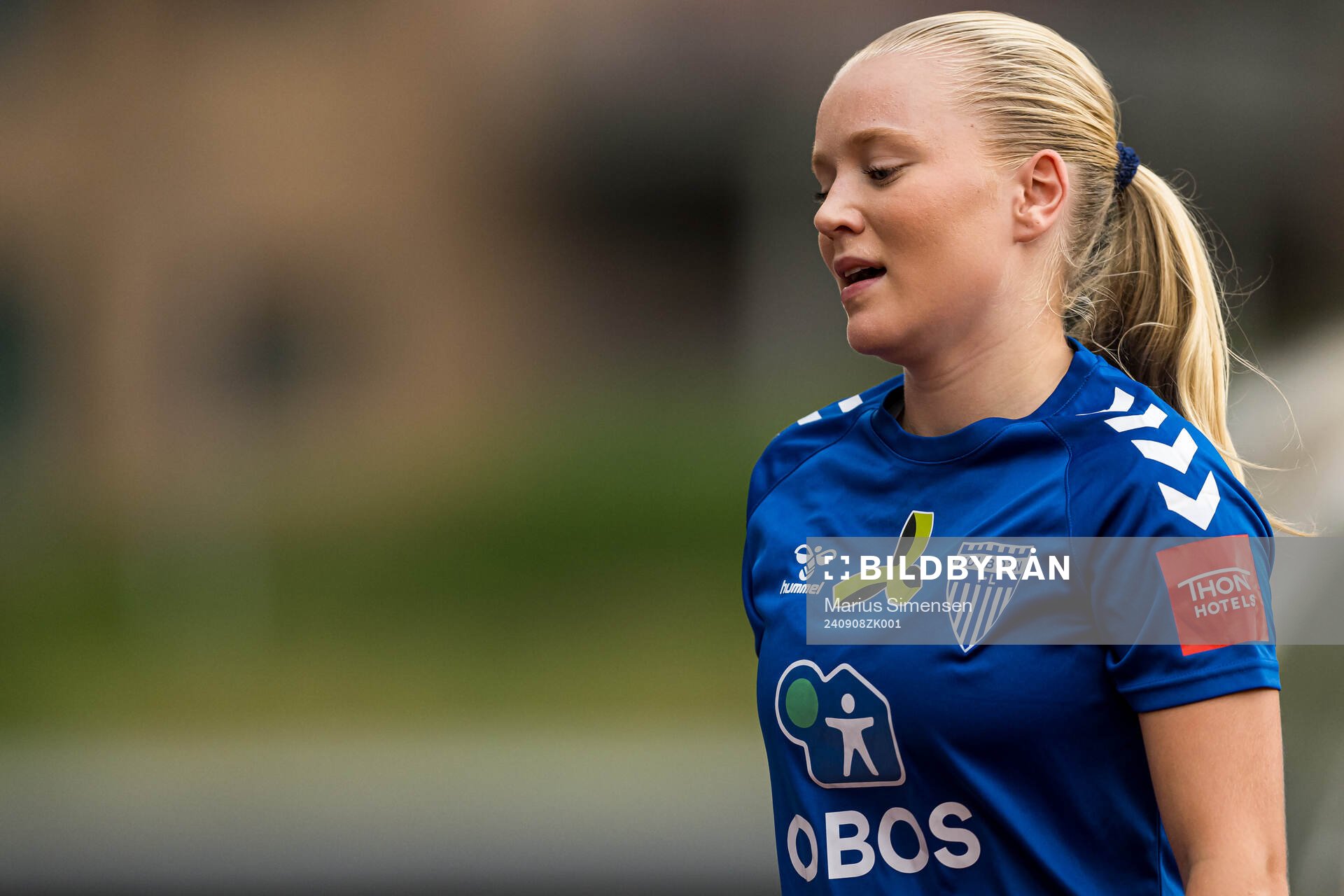Ebba Lovisa Niss of Kolbotn ahead of the Toppserien football match between Arna-Bjørnar and Kolbotn on September 8, 2024 in Bergen.