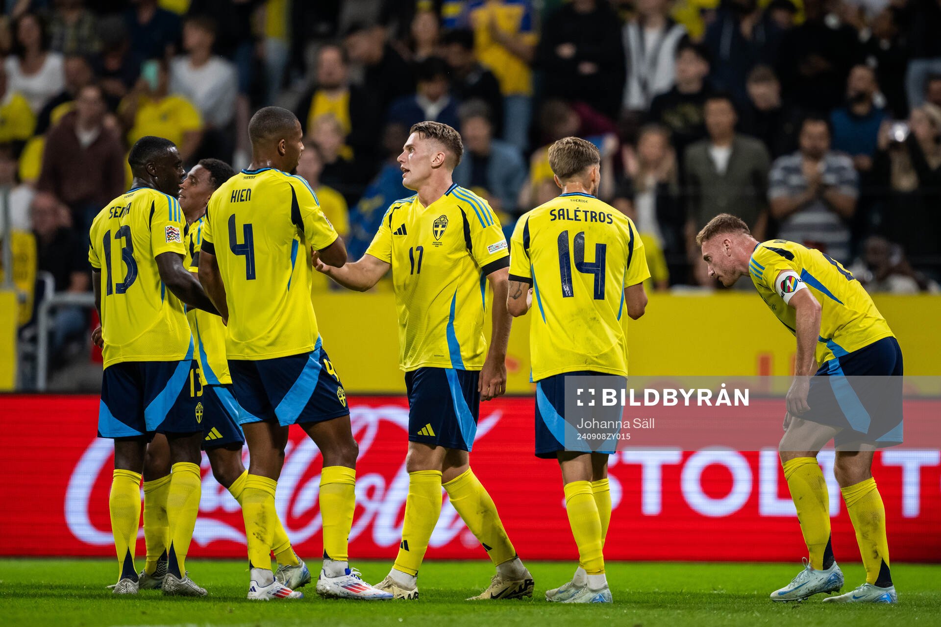 Ken Sema, Isak Hien, Anton Saletros and <Dejan Kulusevski