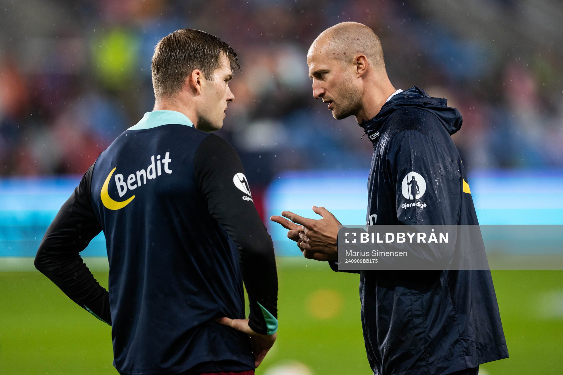 Alexander Sørloth and Brede Hangeland, player manager, of