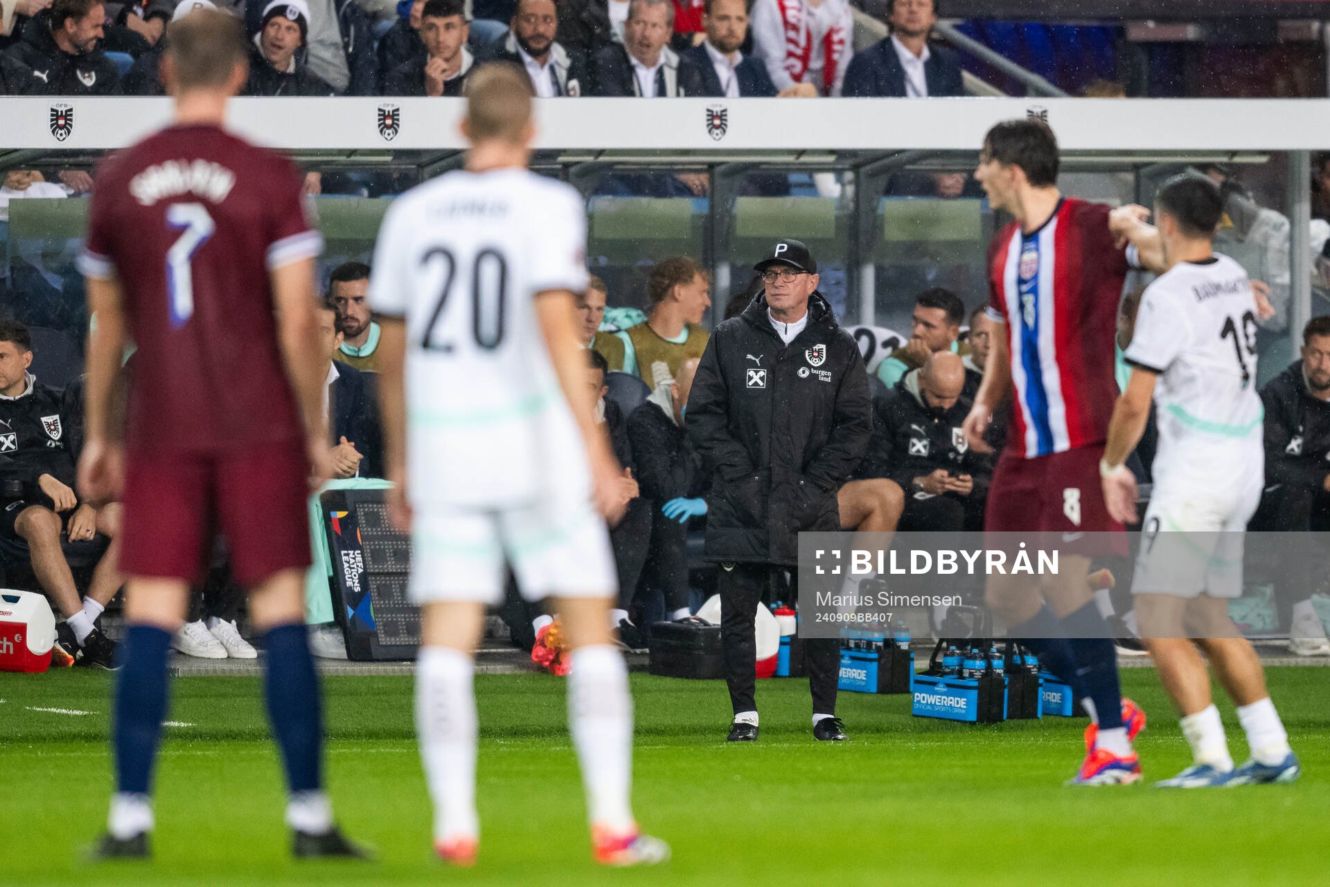 Head coach Ralf Rangnick of Austria during the Nations League football match between Norway and Austria on September 9, 2024 in Oslo. 