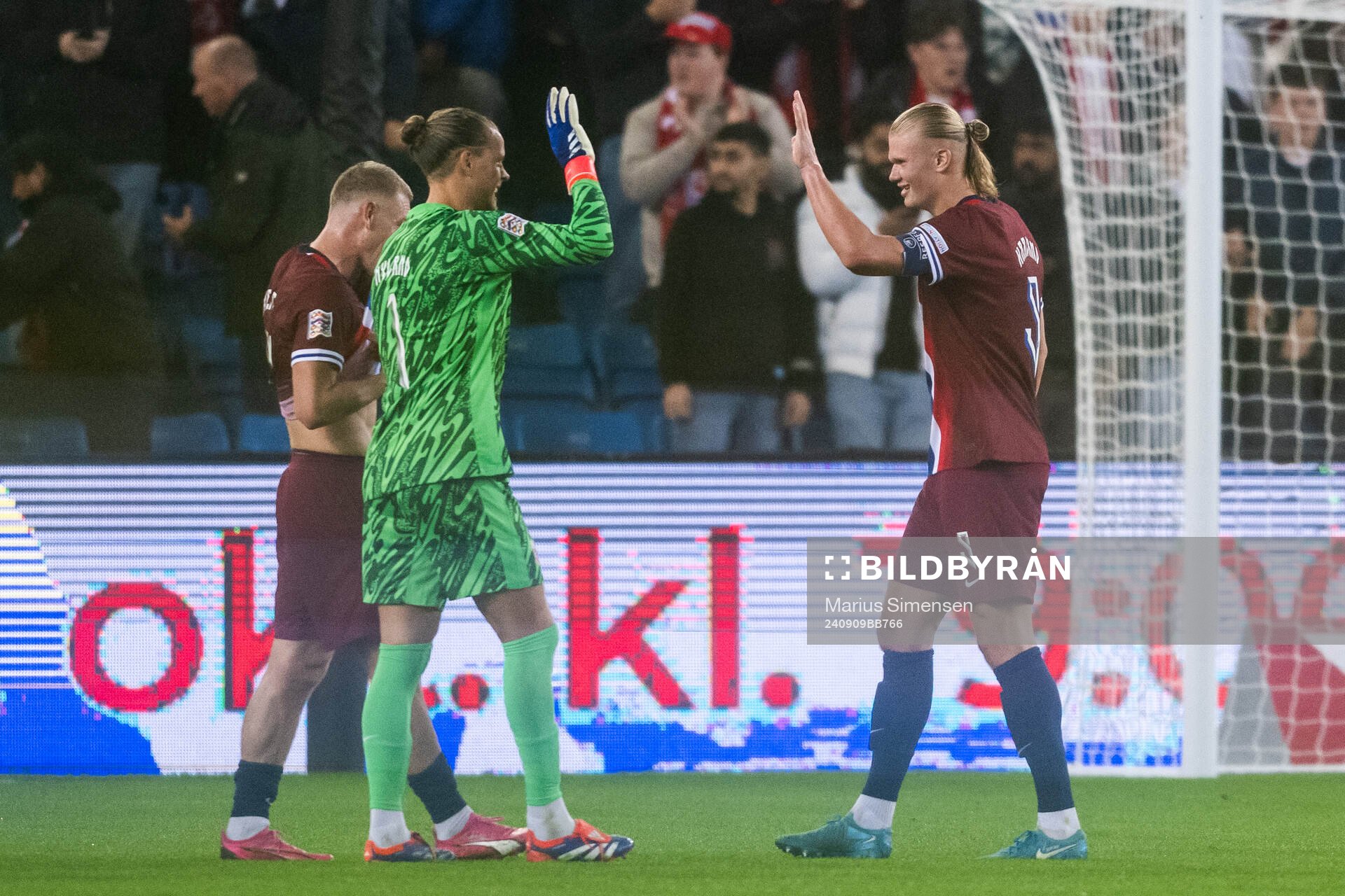 Goalkeeper Ørjan Håskjold Nyland and Erling Braut Haaland
