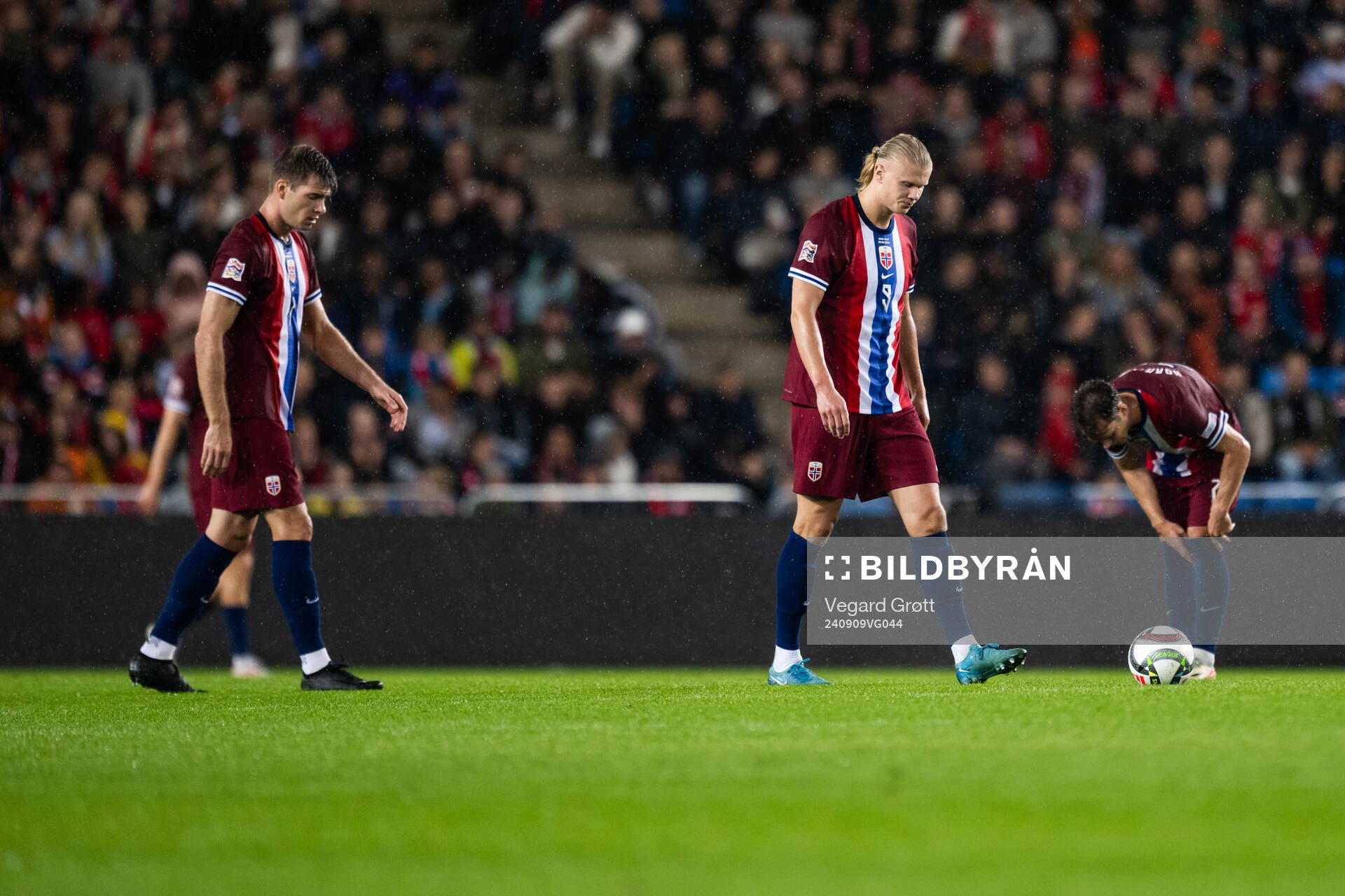 Erling Braut Haaland of Norway looks dejected