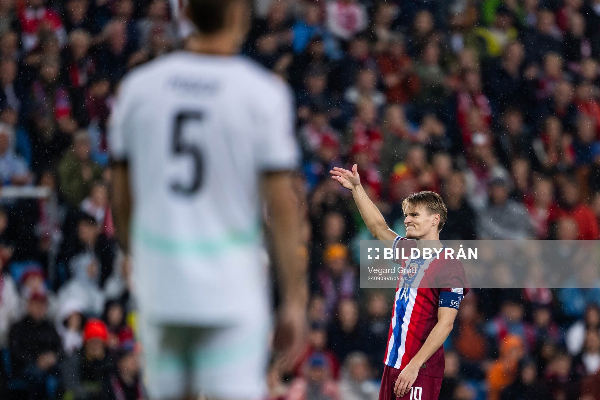 Martin Ødegaard of Norway reacts