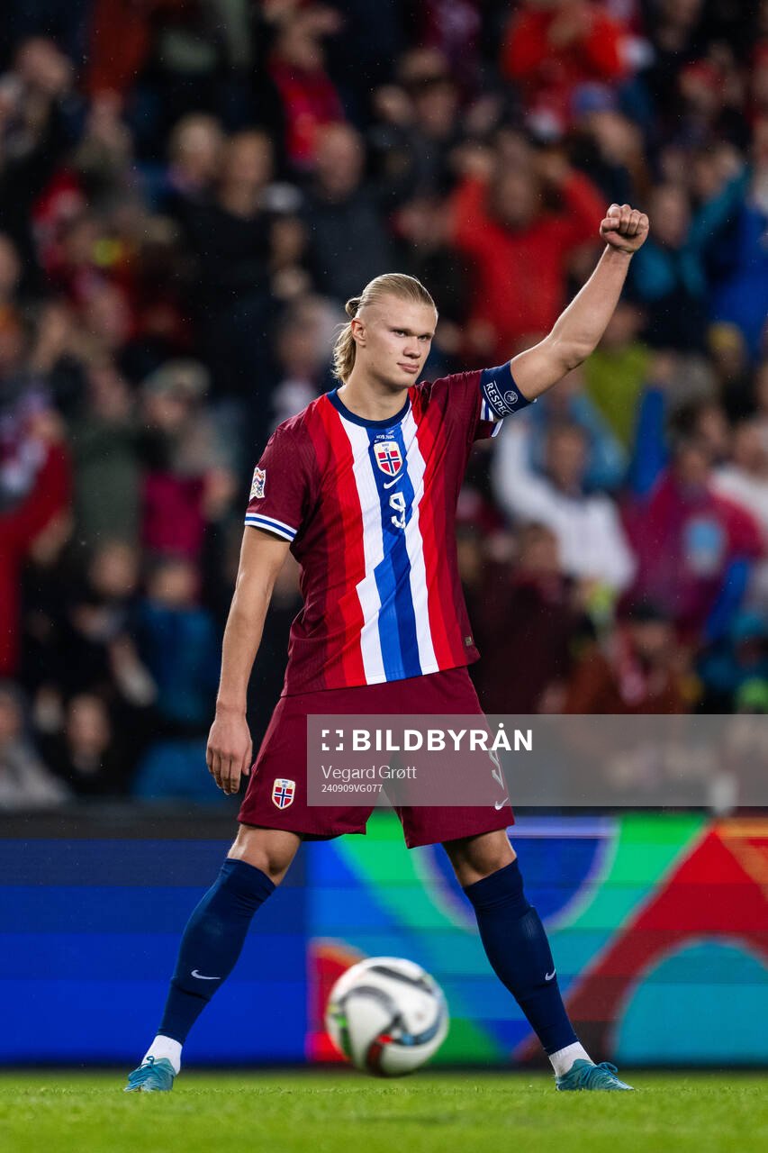 Erling Braut Haaland of Norway celebrates
