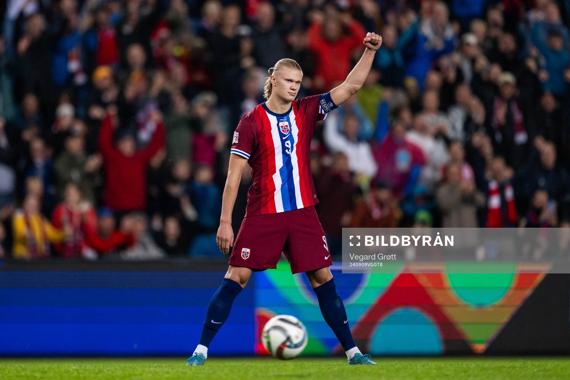 Erling Braut Haaland of Norway celebrates