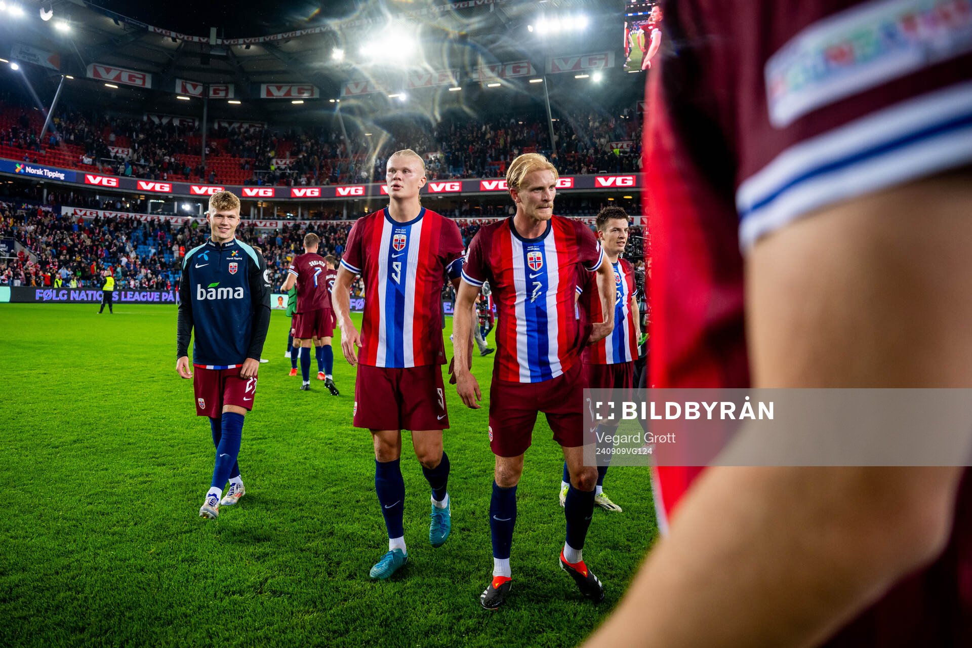 Sindre Walle Egeli, Erling Braut Haaland and Morten Thorsby