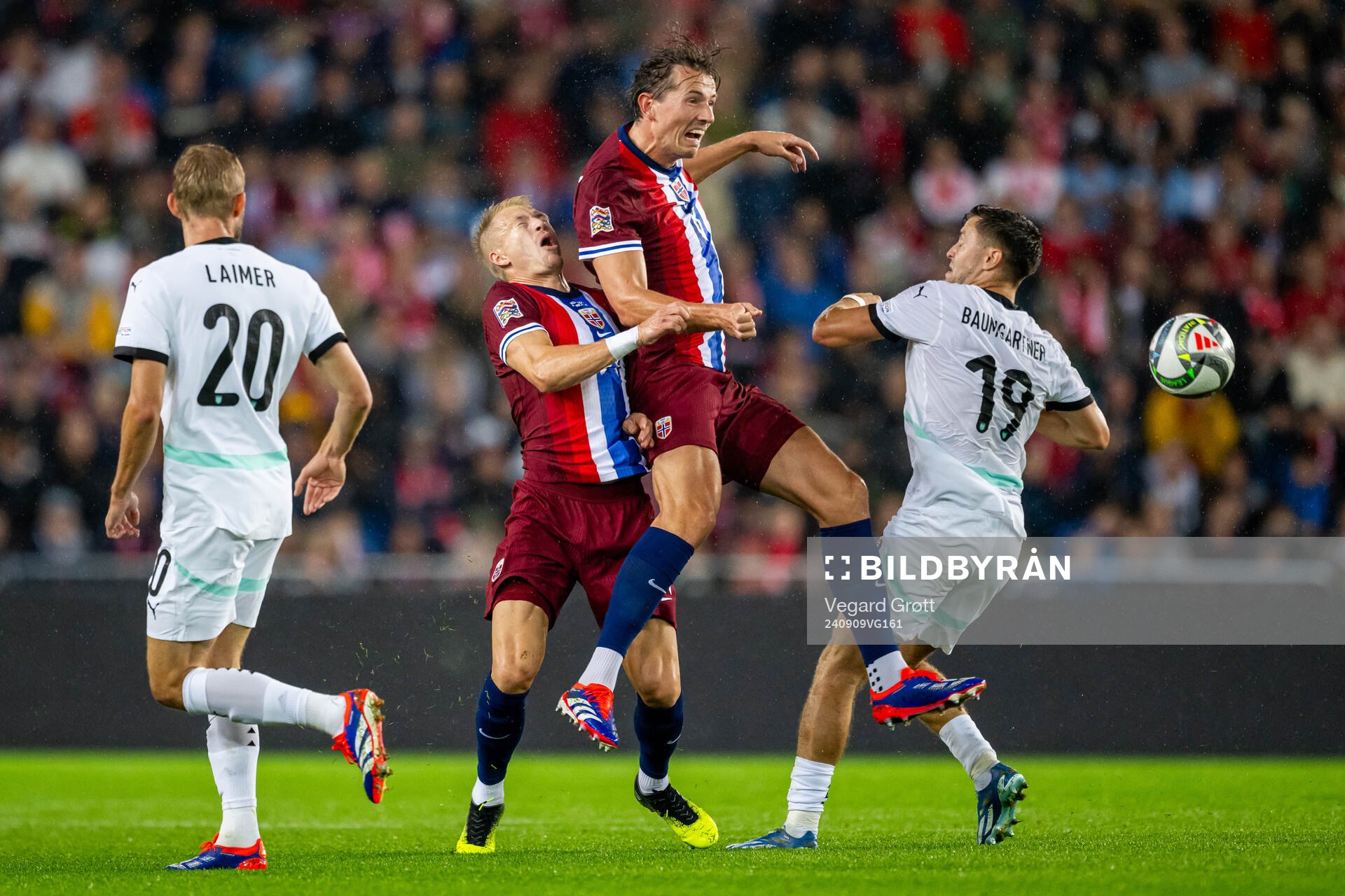 Andreas Hanche-Olsen and Sander Berge of Norway