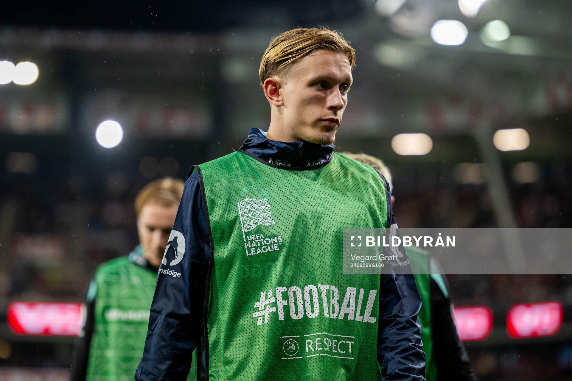 Marcus Holmgren Pedersen of Norway warms up