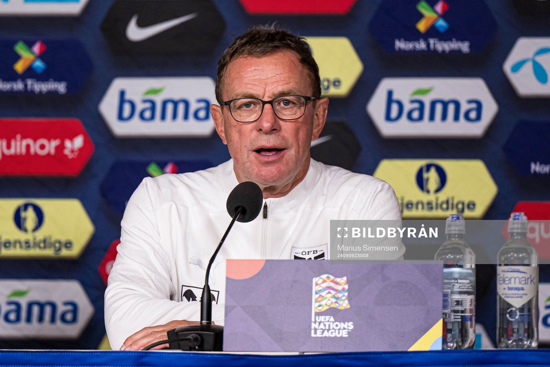 Head coach Ralf Rangnick of Austria after the Nations League football match between Norway and Austria on September 9, 2024 in Oslo. 