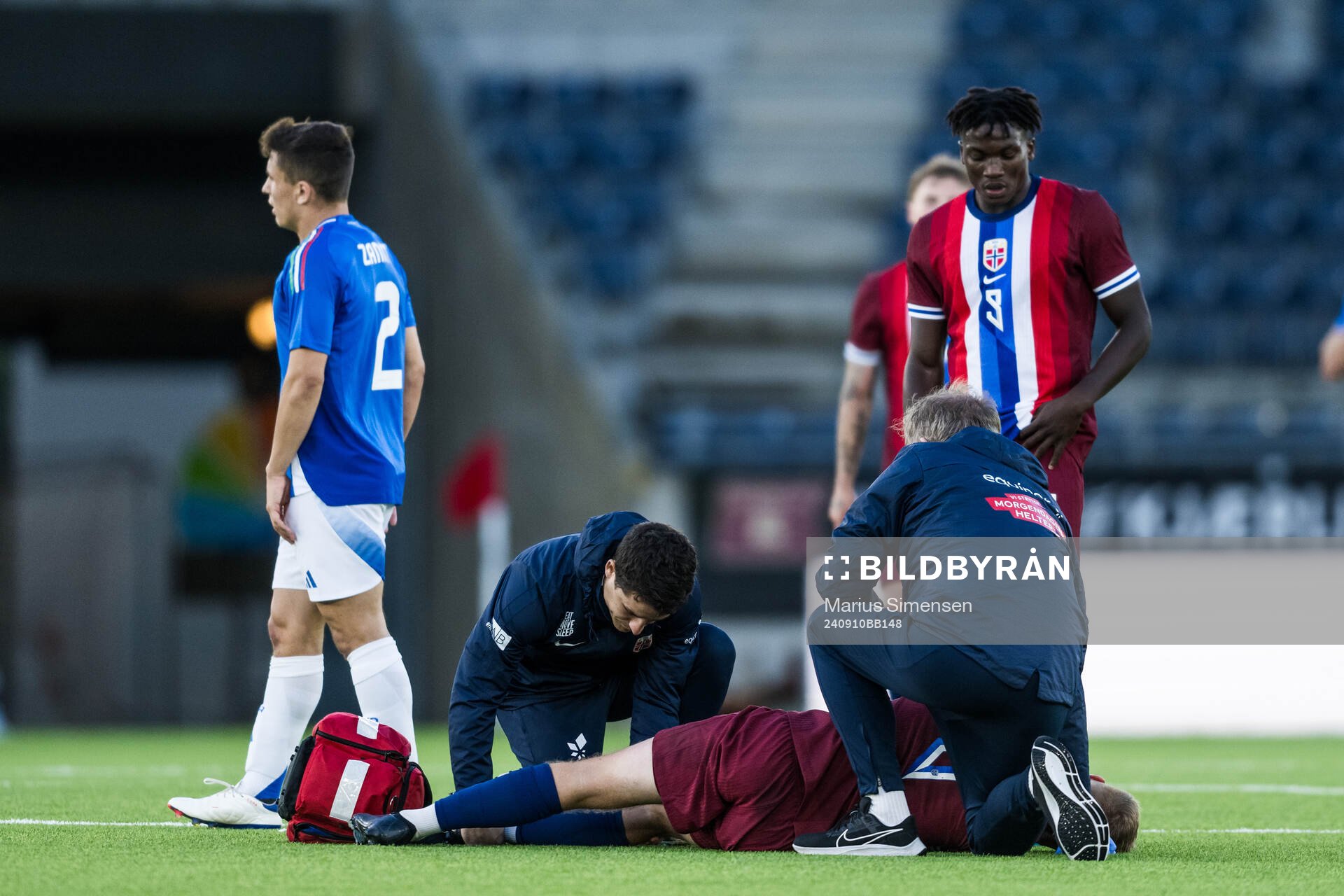 Sivert Heggheim Mannsverk of Norway in pain