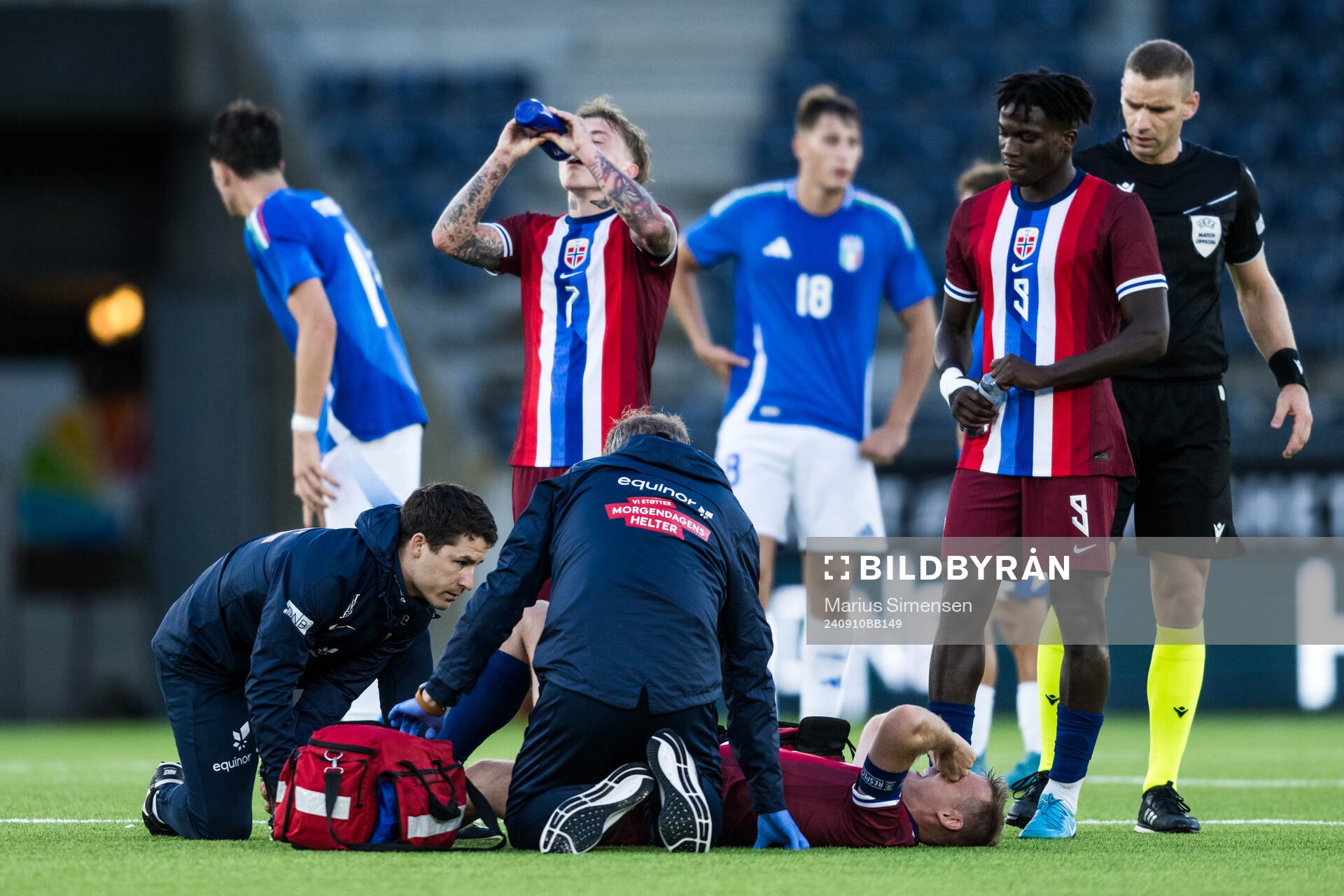 Sivert Heggheim Mannsverk of Norway in pain