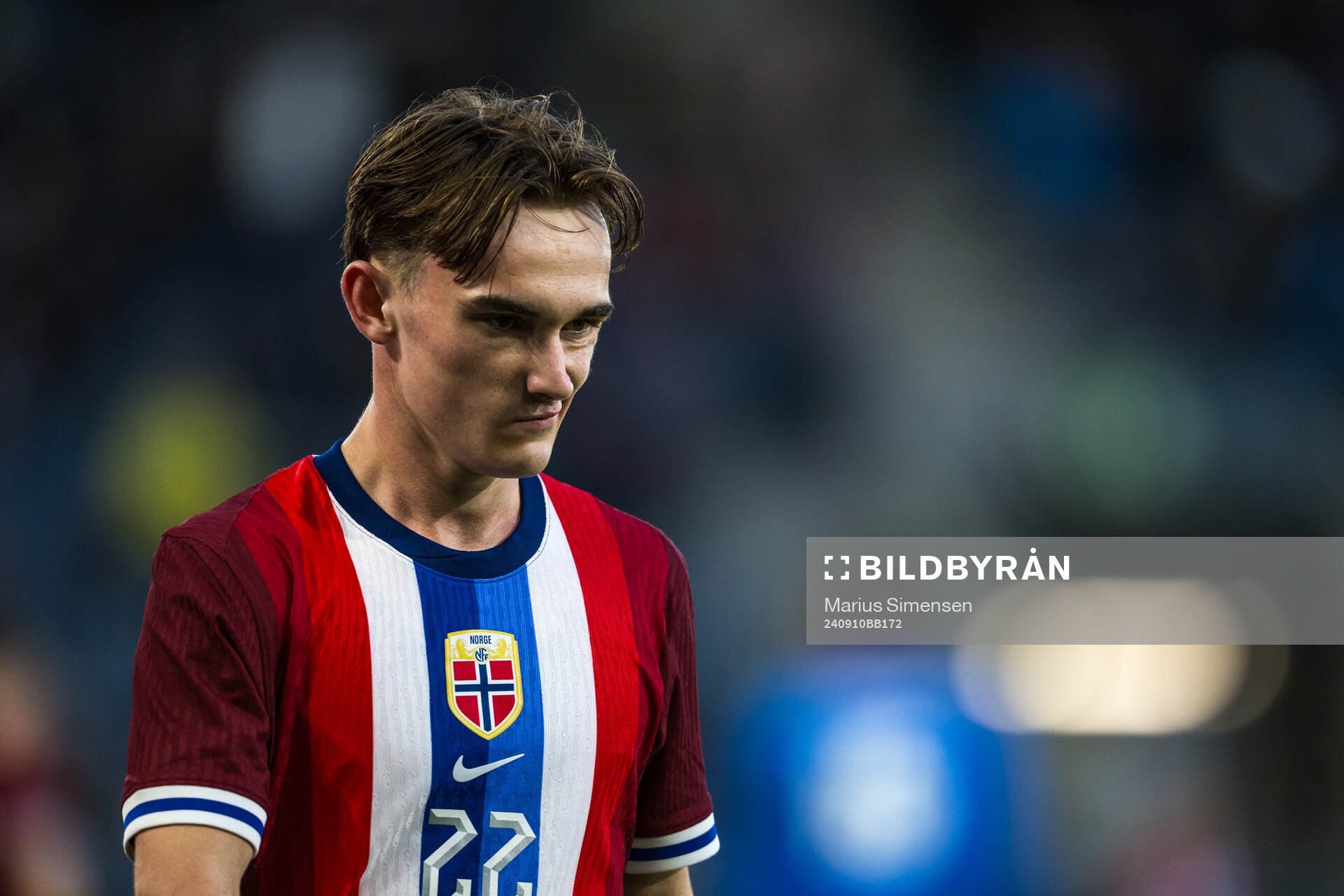Marius Sivertsen Broholm of Norway looks dejected