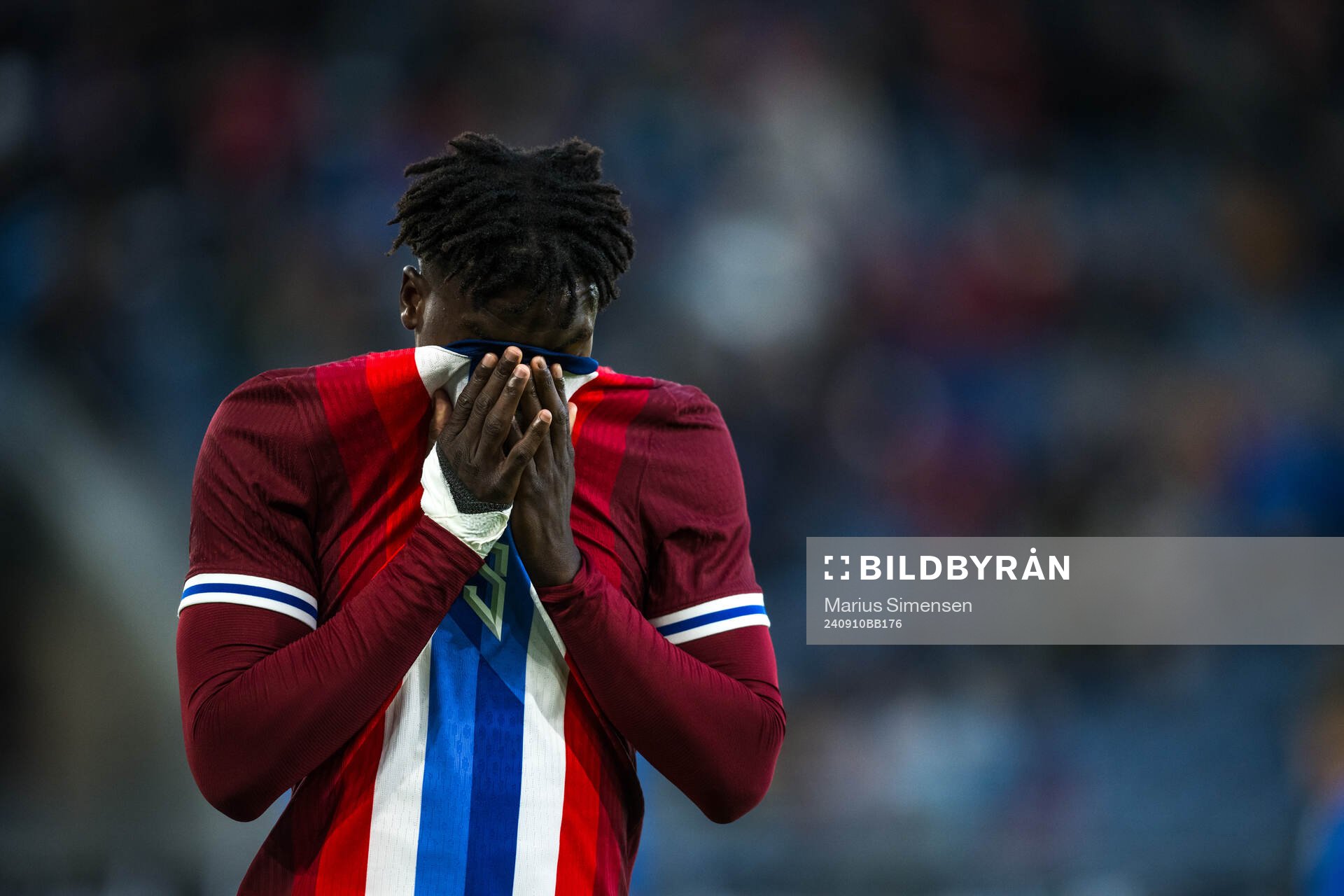 Seedyahmed Tijan Jatta of Norway looks dejected