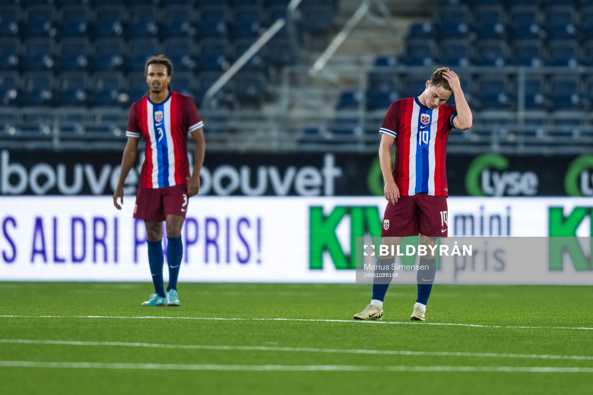 Kristian Fredrik Malt Arnstad of Norway looks dejected