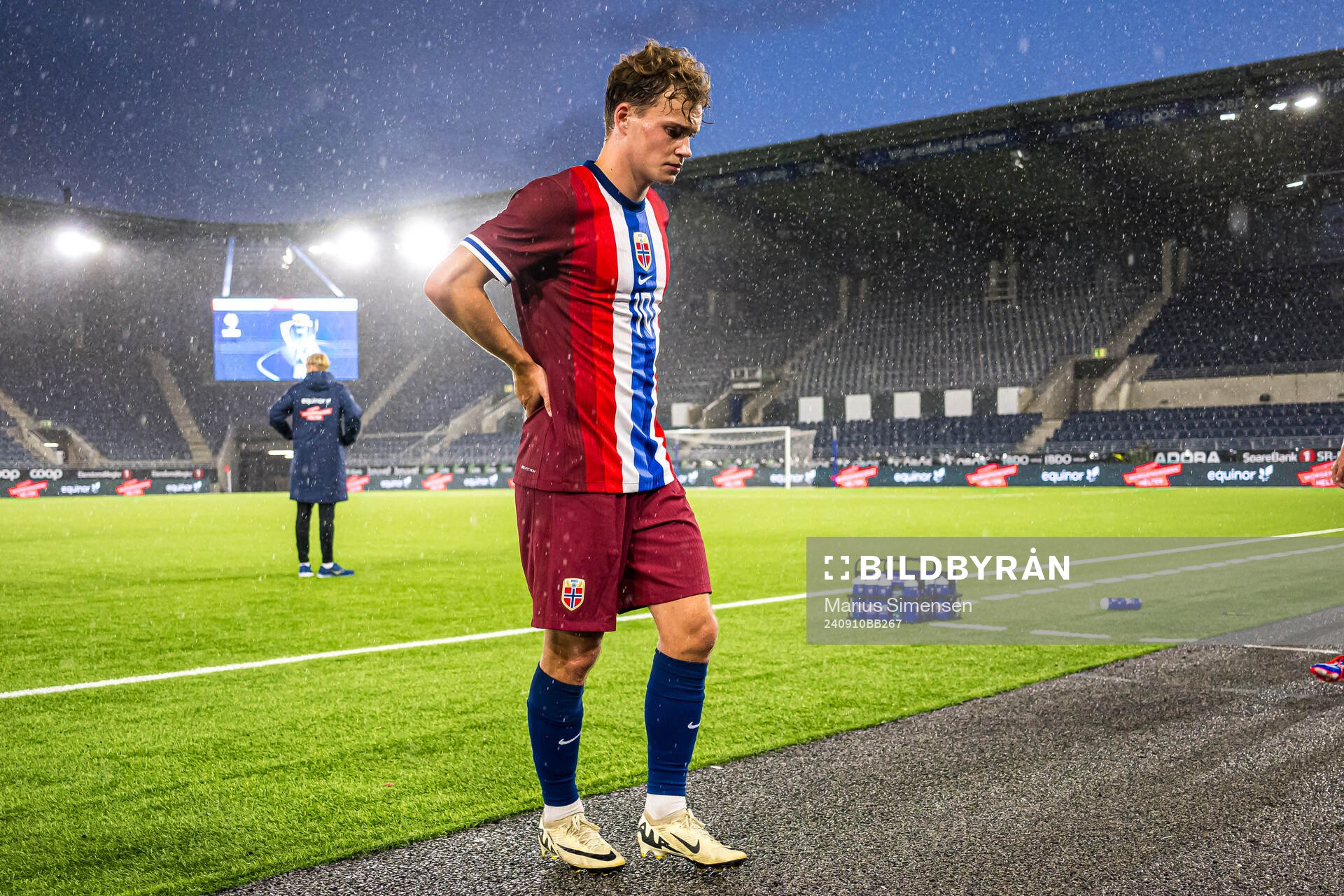 Kristian Fredrik Malt Arnstad of Norway looks dejected