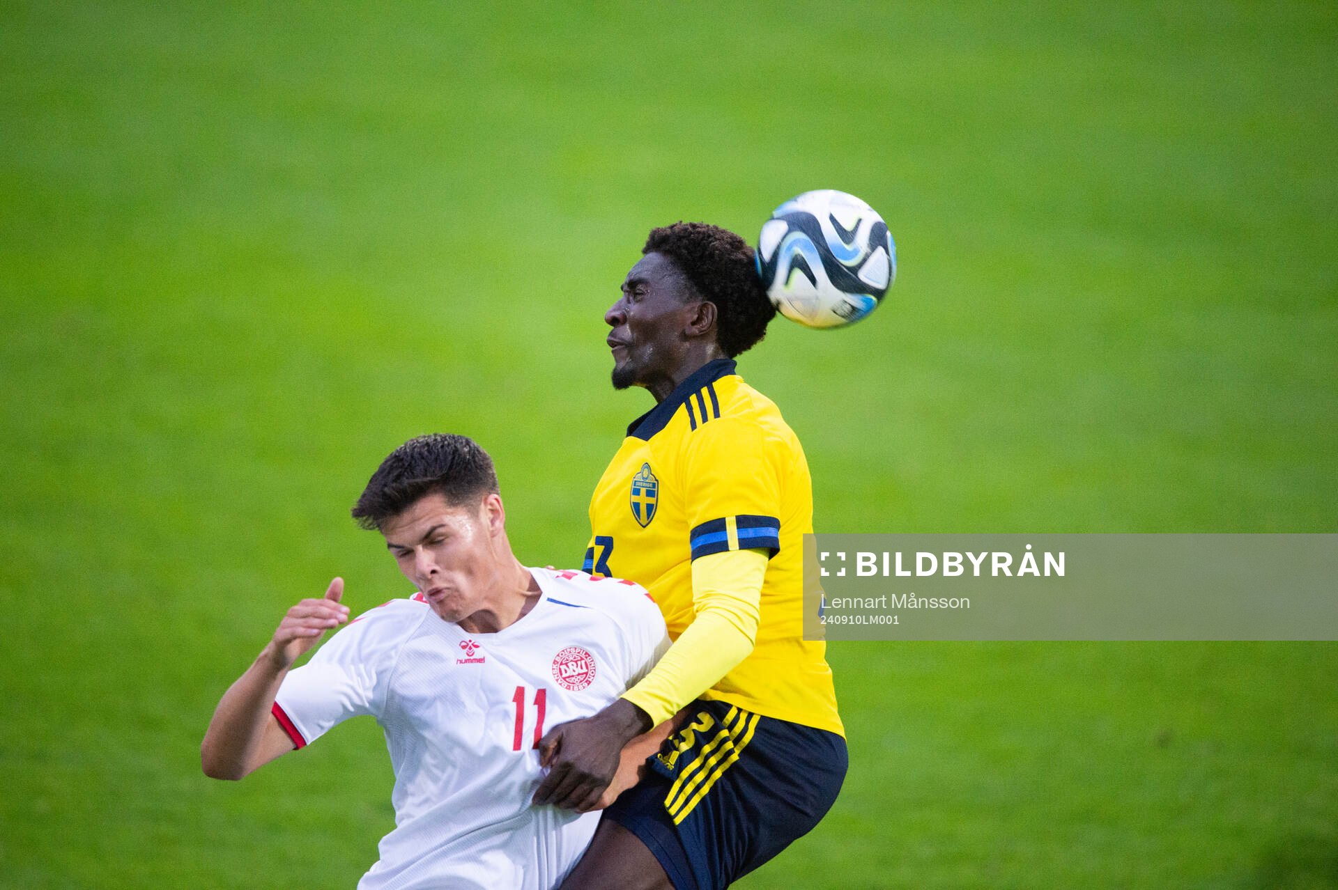 Sveriges Peter Amoran i U20 landskampen mellan Sverige och