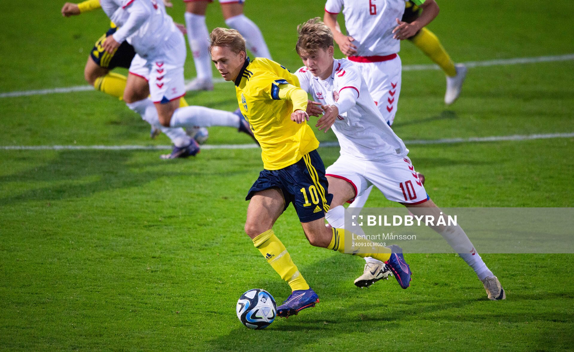 Sveriges Pontus Dahbo i U20 landskampen mellan Sverige och