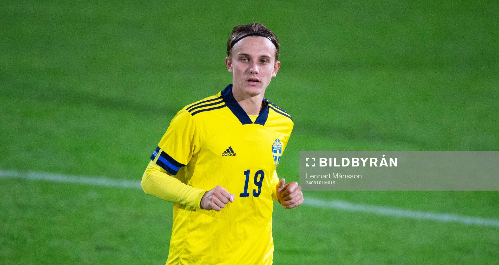 Sveriges Linus Carlstrand i U20 landskampen mellan Sverige