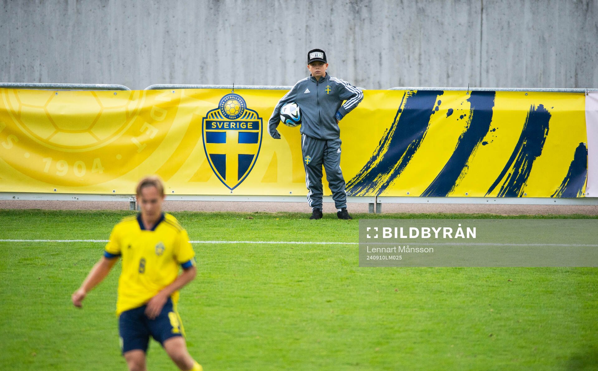 Bollkalle i U20 landskampen mellan Sverige och Danmark i