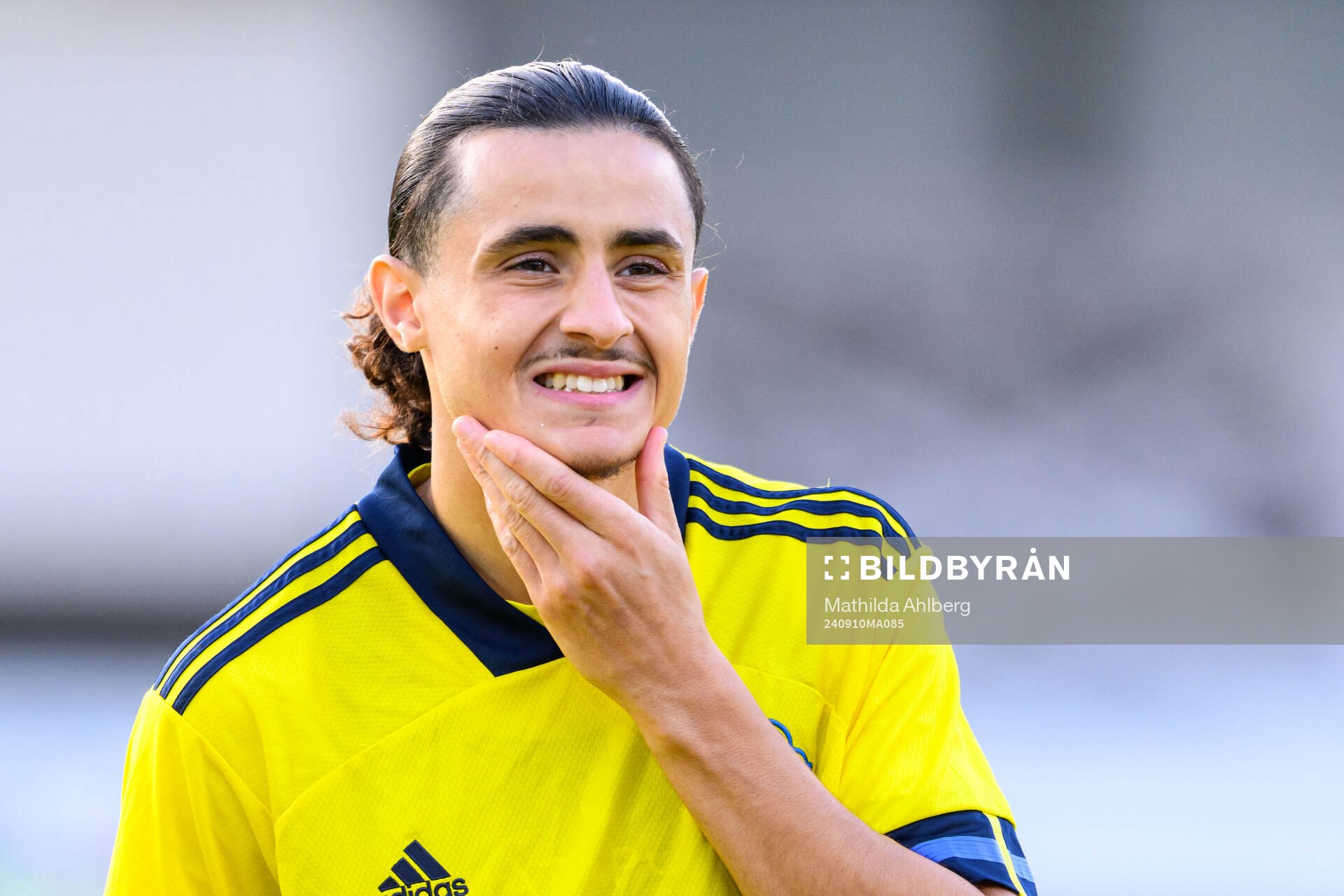 Amin Boudri of Sweden ahead of the U20 football match between Sweden and Denmark on September 10, 2024 in Hässleholm. 