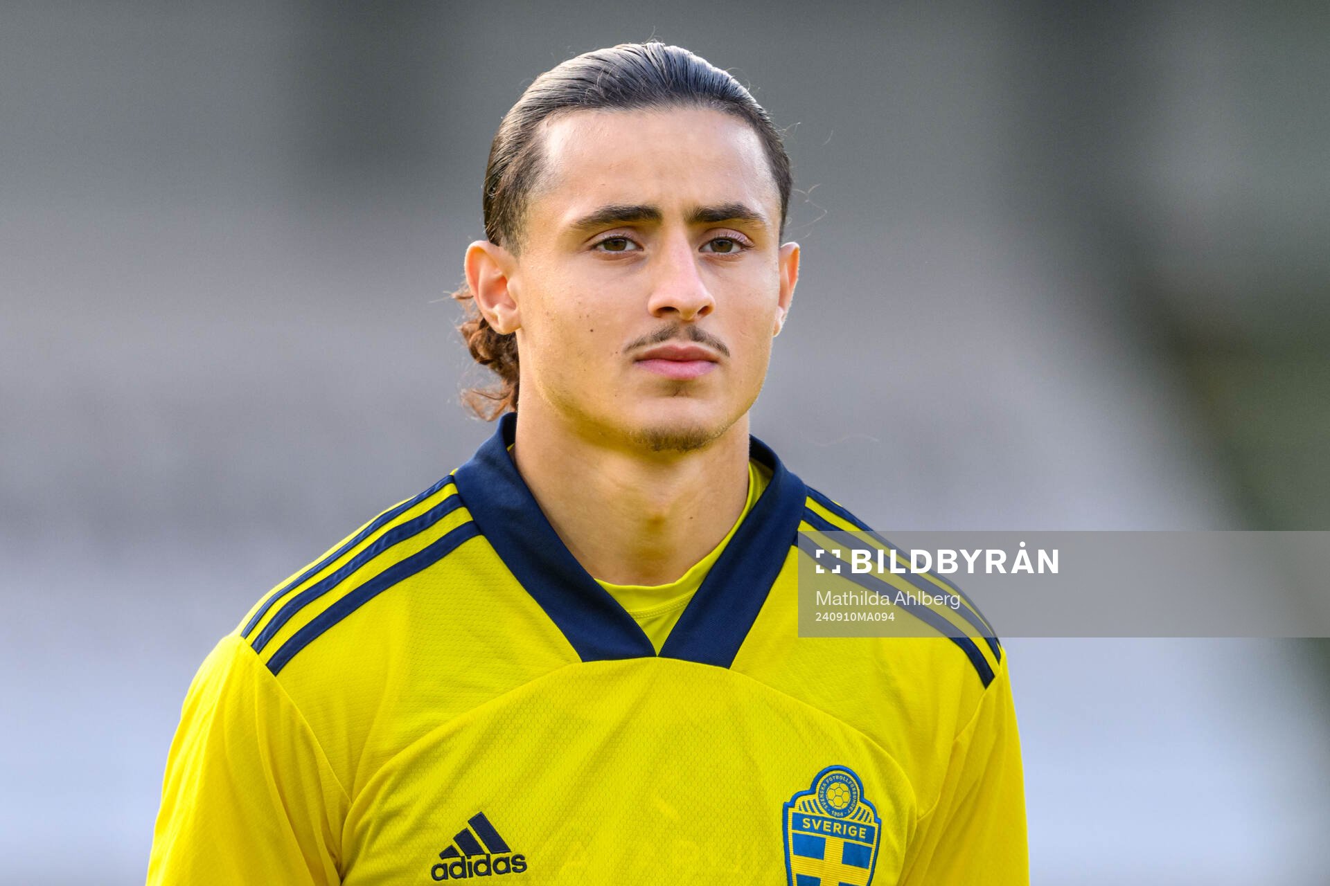 Amin Boudri of Sweden ahead of the U20 football match between Sweden and Denmark on September 10, 2024 in Hässleholm. 