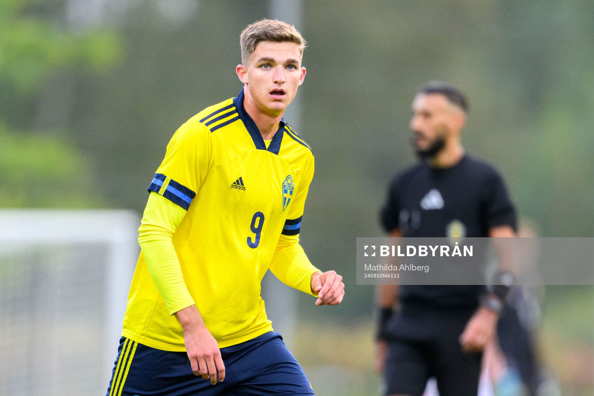 Leonardo De Oliveira of Sweden during the U20 football match between Sweden and Denmark on September 10, 2024 in Hässleholm. 