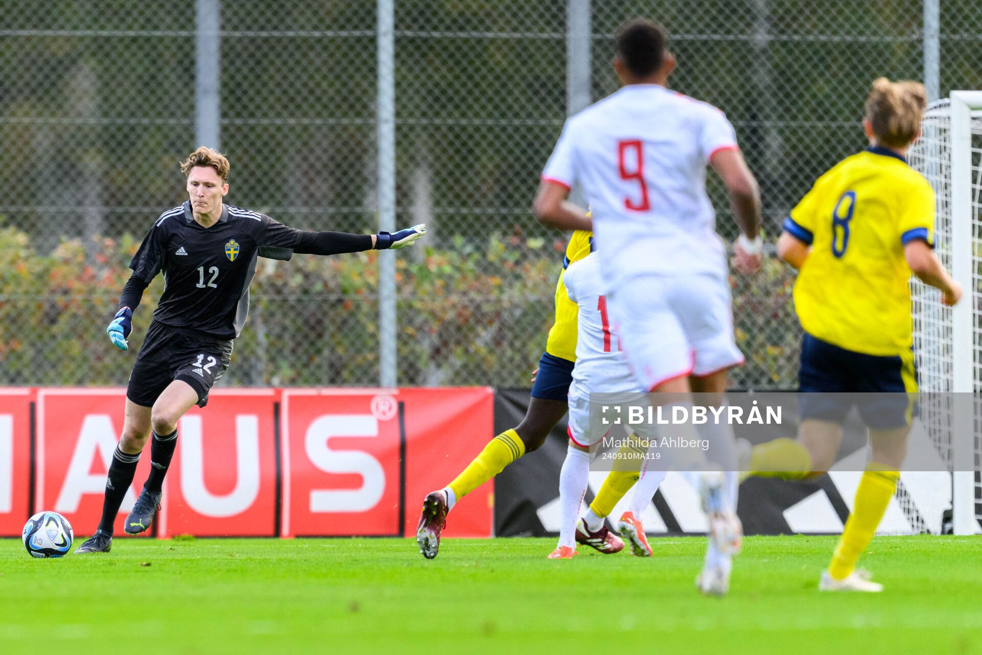 Goalkeeper Alexander Sandahl of Sweden