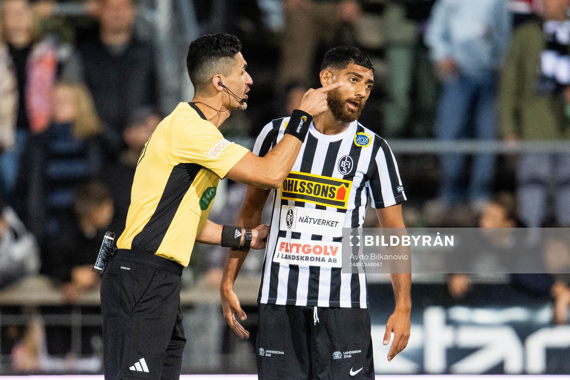 Landskronas Rassa Rahmani och Domare Fikret Buqa