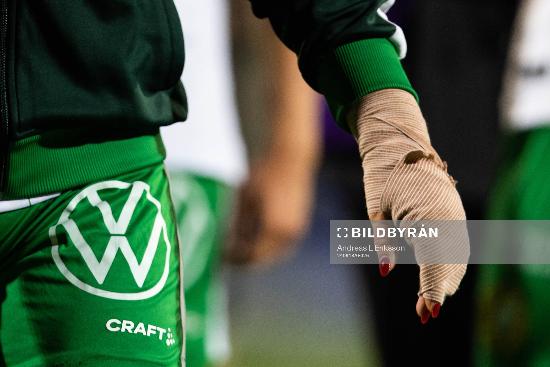 Hammarbys Cathinka Tandberg  med lindan handled