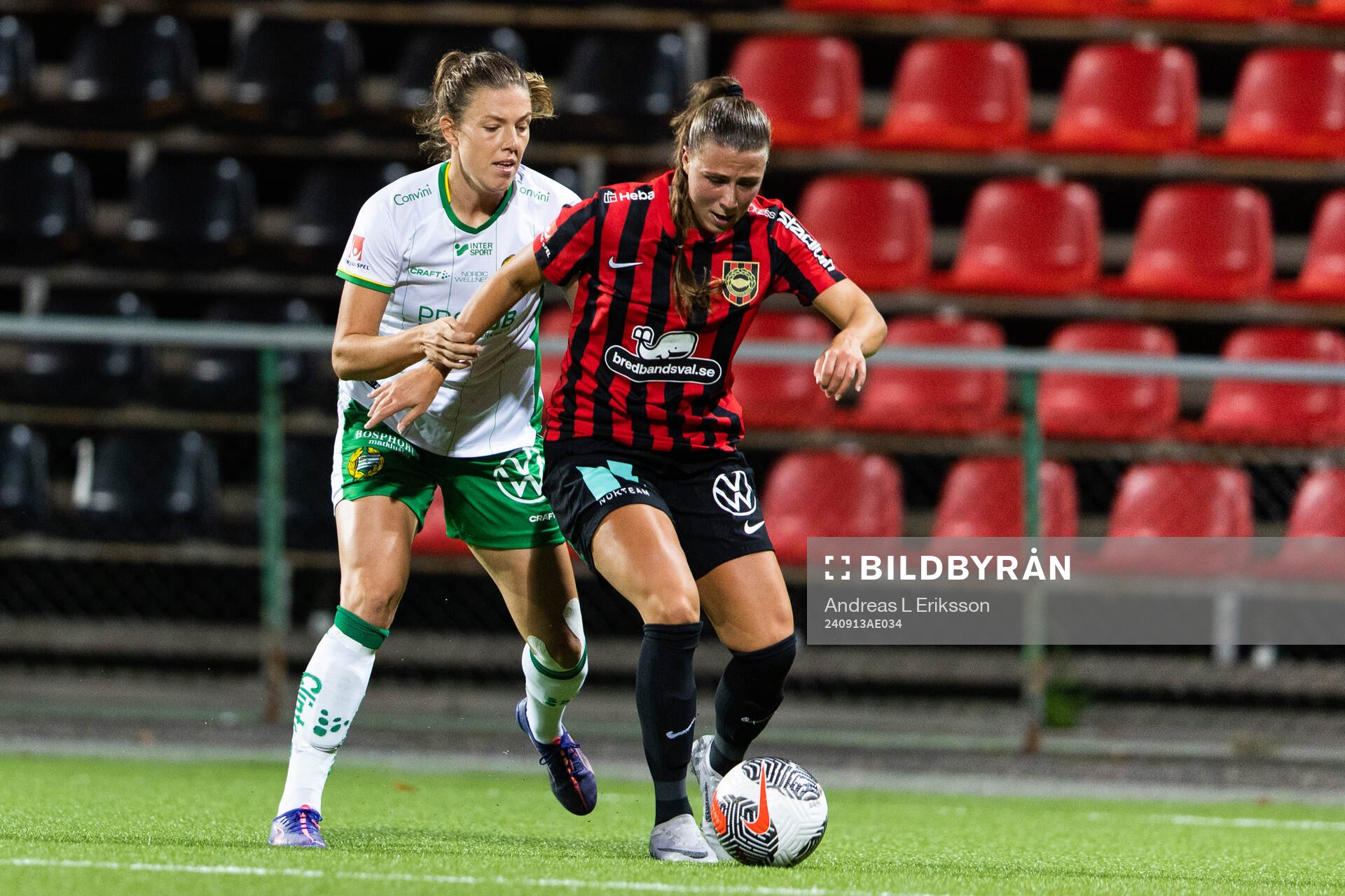 Hammarbys Emma Westin och Brommapojkarnas Emilia Hjertberg