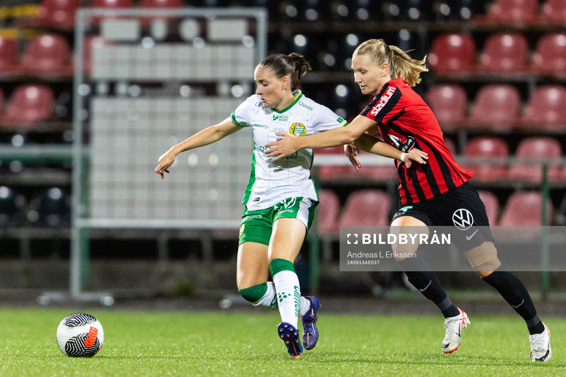 Hammarbys Smilla Vallotto och Brommapojkarnas Sara Olai