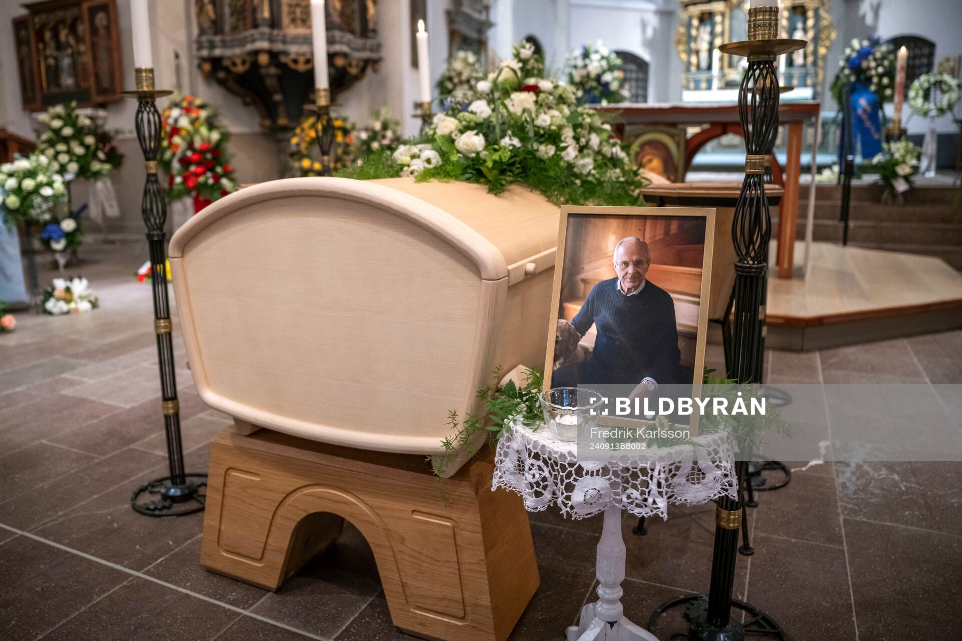 The coffin in Fryksände church