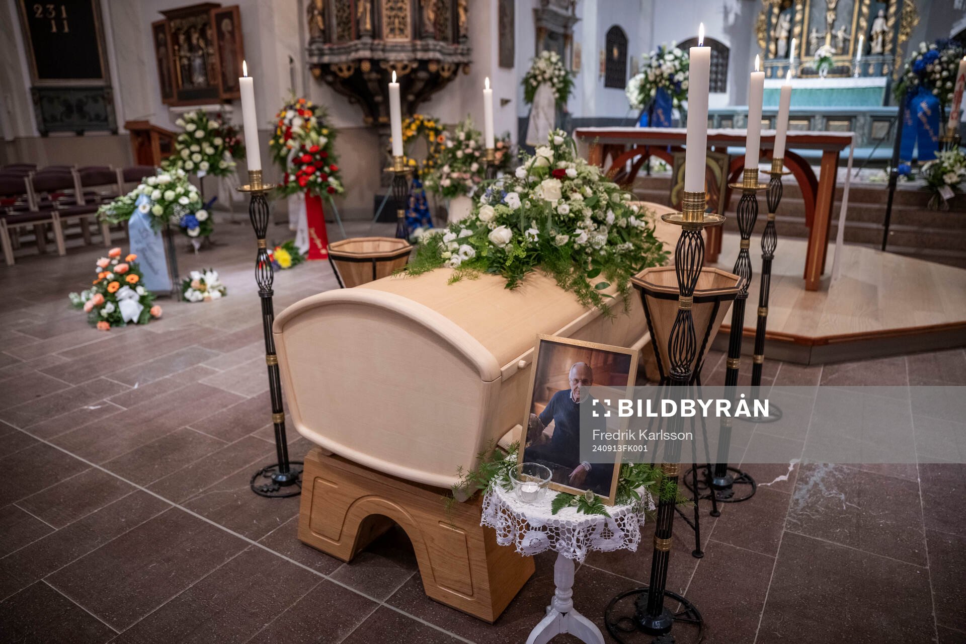 The coffin in Fryksände church