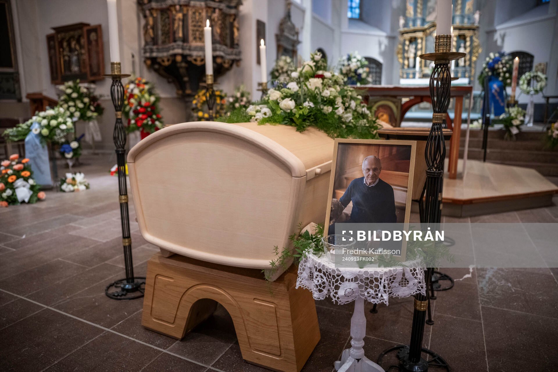 The coffin in Fryksände church