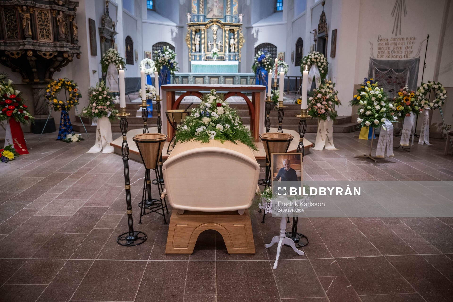 The coffin in Fryksände church
