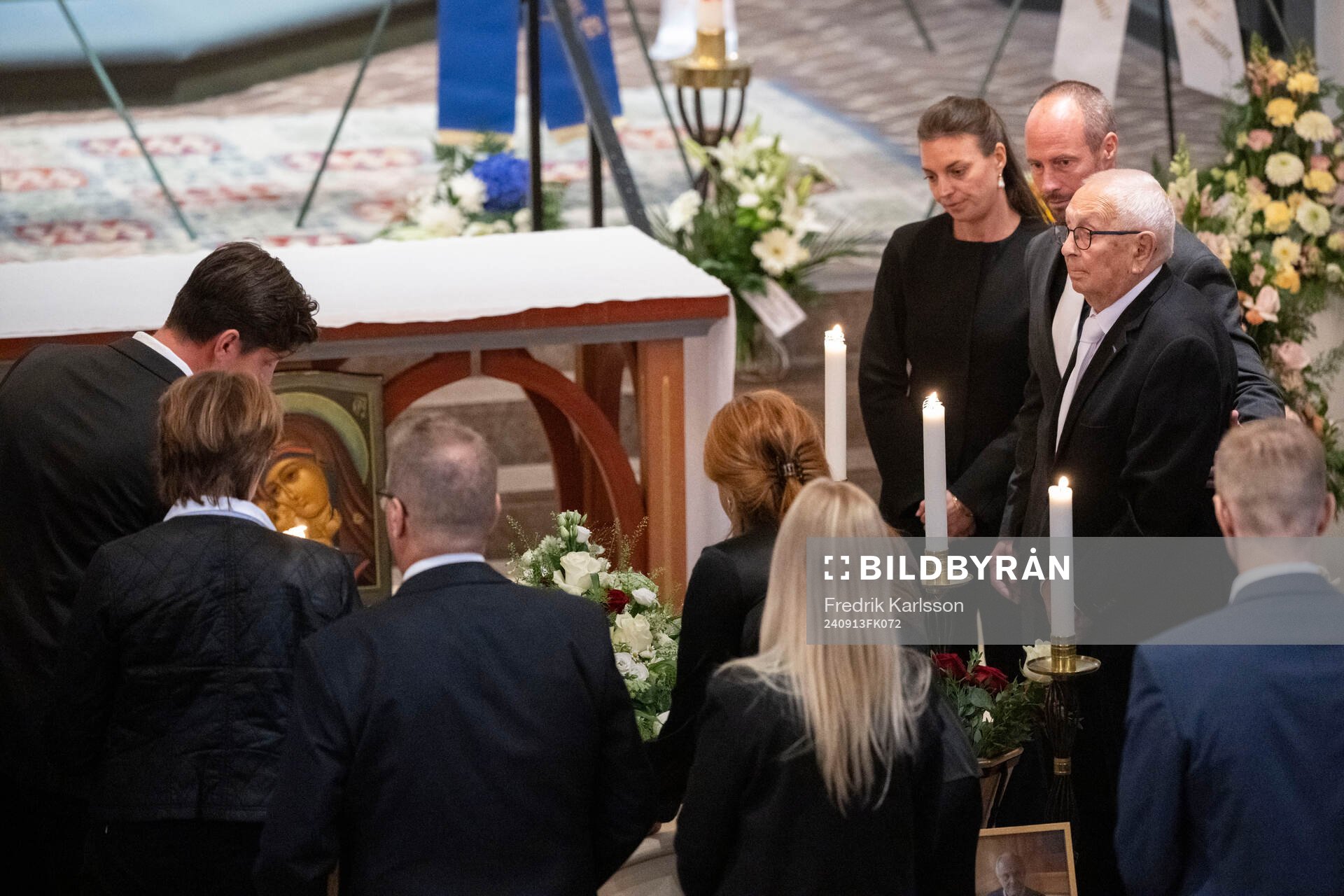 Daughter Lina Eriksson, son Johan Eriksson, father Sven