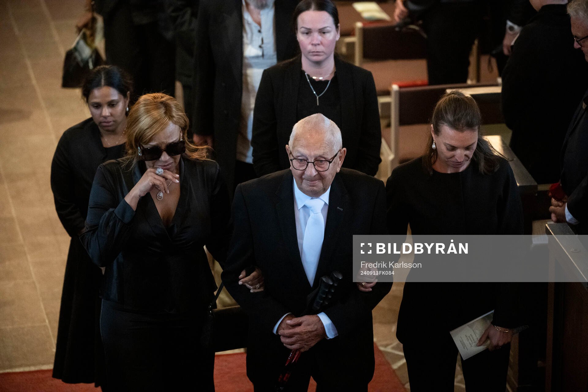 Partner Yaniseth Alcides, father Sven Eriksson and daughter