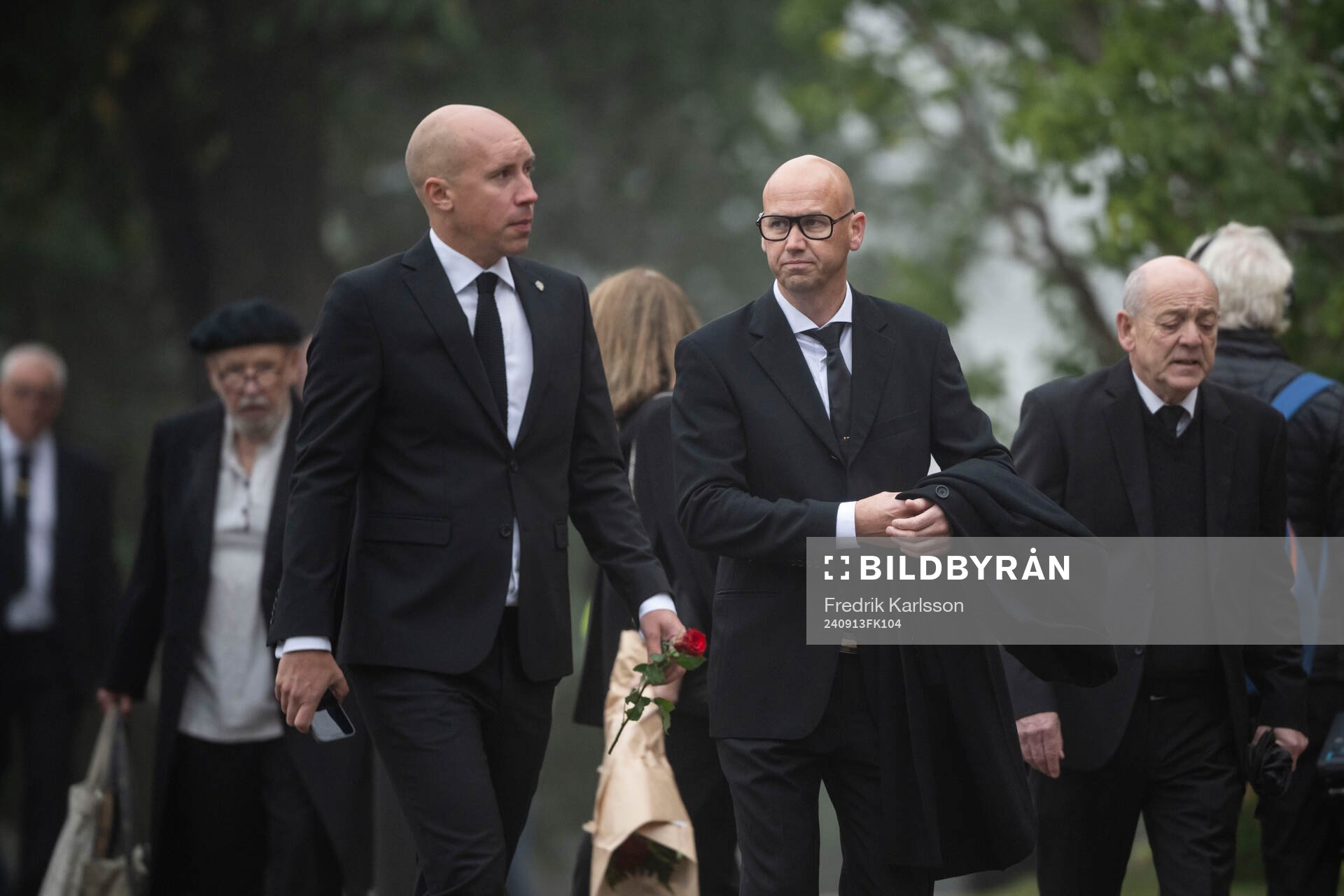 Guests arrrive to the funeral of Sven-Göran Eriksson