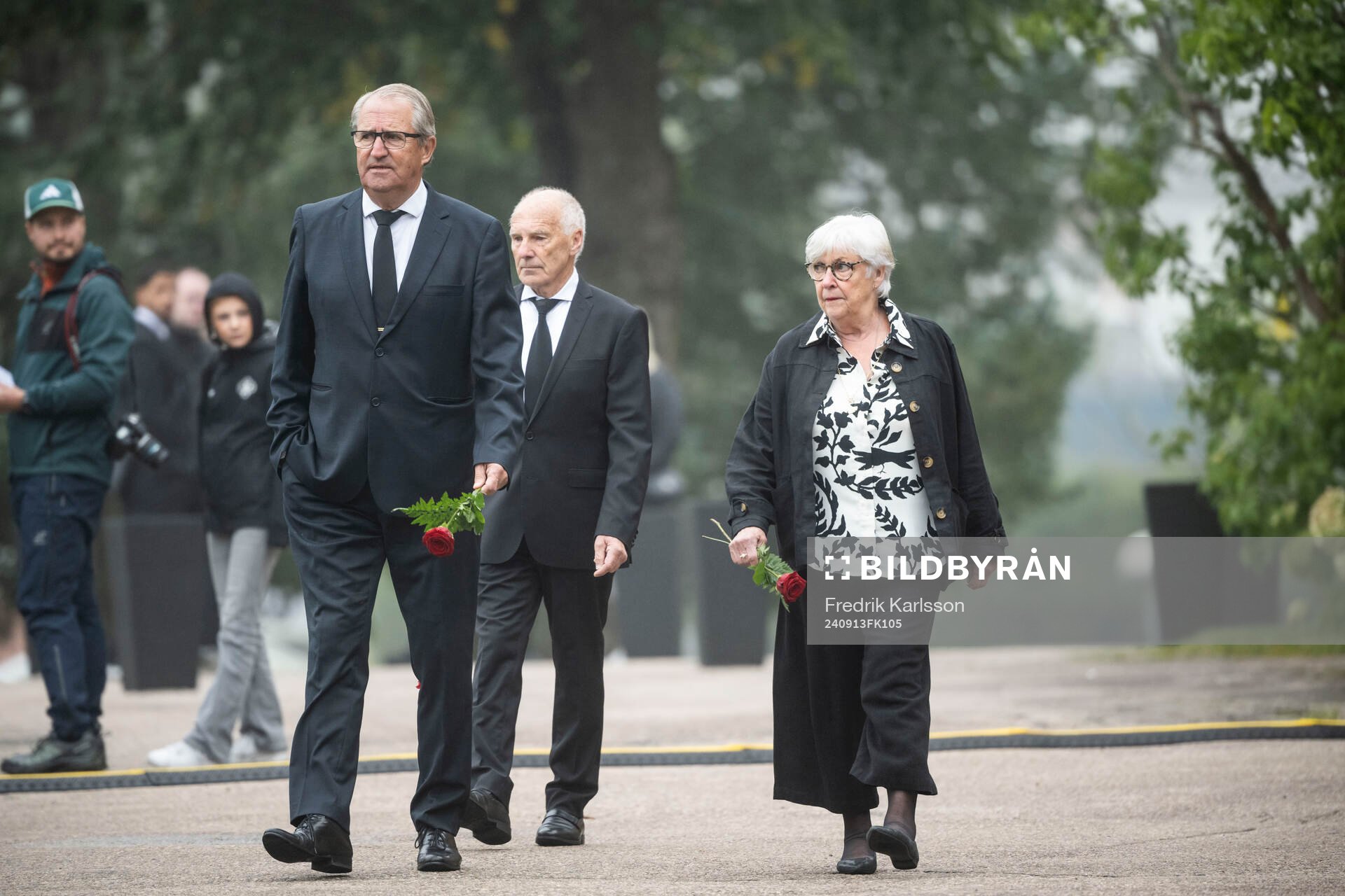 Guests arrrive to the funeral of Sven-Göran Eriksson
