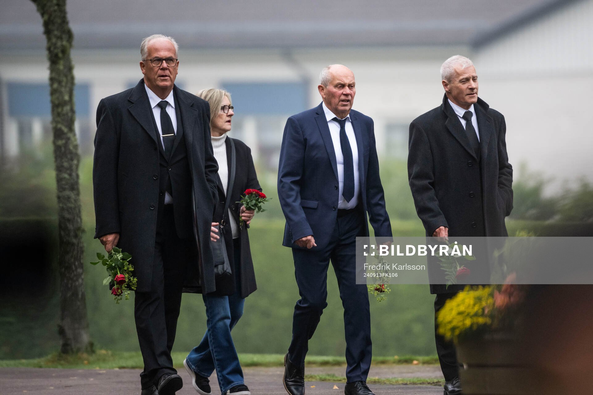 Guests arrrive to the funeral of Sven-Göran Eriksson