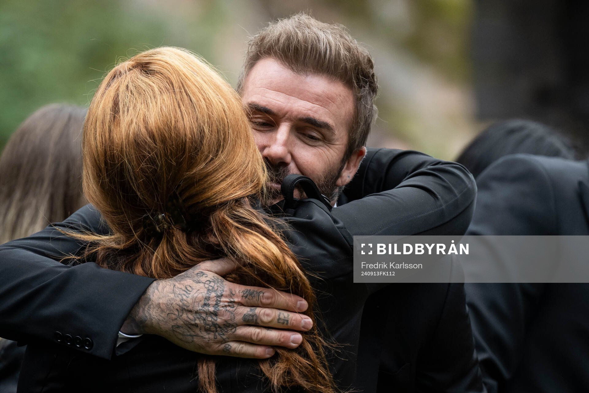 Partner Yaniseth Alcides and David Beckham