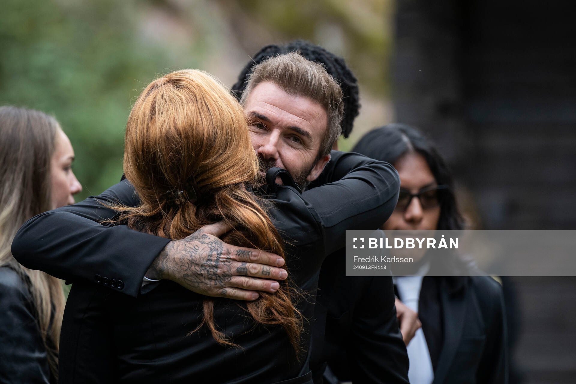 Partner Yaniseth Alcides and David Beckham